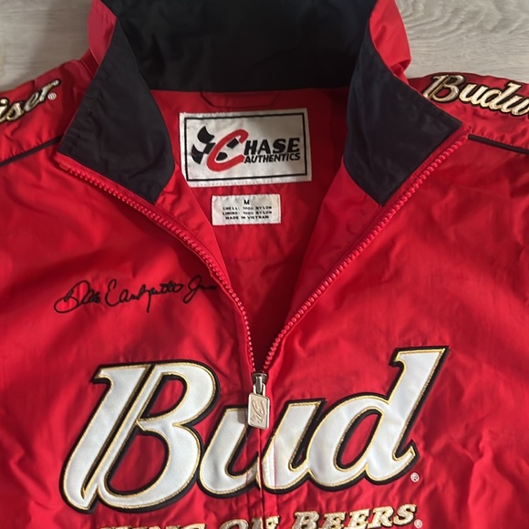CHASE AUTHENTICS BUDWEISER NYLON JACKET DALE EARNHARDT JR - Picture 3 of 4